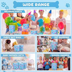 Tenceur 80 Pcs Dog Gift Bags Goodie Paw Puppy Paper Treat Bags Bulk with Handles 10.63 x 4.72 x 7.87 Inch Dog Themed Party Favors Shopping Holiday Kraft(Blue Colorful) - Image 4
