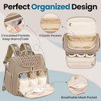 Tealari 4 in 1 Convertible Diaper Bag Backpack,Waterproof Baby Diaper Bag with Changing Pad,Converts into Baby Tote Bag,Diaper Backpack,Stroller Bag and Crossbody Diaper Bag - Image 7