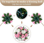 Sziqiqi Artificial Flower Centrepieces for Tables, Pink & White, 10Pcs - Image 6