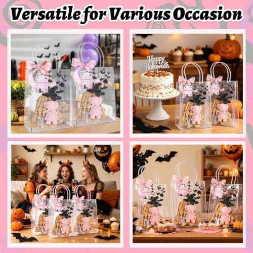 50 Pcs Halloween Baby Shower Prizes for Game Winners 6 Sets A Little Boo is Almost Due Bamboo Cheese Board Spoon Fork Butter Spreaders Thank You Card and Gift Bags for Halloween Baby Shower Favors - Image 7