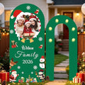 6FT 6.6FT Customized Foam Board Backdrop for Parties Christmas, Personalized Foam Arch Backdrop Board with Text and Photo, Indoor Outdoor Home Use Decor for Famliy Him Her by YZPPDHFCCustomGift