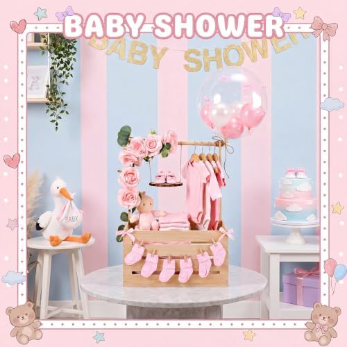 Novabright Wooden Baby Shower Crate Closet with Handle, Swing, Wood - Image 5
