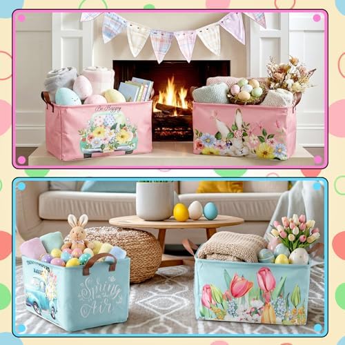CHENGU 8 Pack Large Gifts Baskets Empty Collapsible Holiday Storage Bin - Image 7
