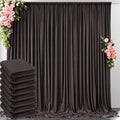40 ft x 10 ft Wrinkle Free Brown Backdrop Curtain for Parties, Wedding Brown Photo Backdrop Drapes, Fabric 8 Panels 5ft x 10ft for Baby Shower Photoshoot Engagement Birthday Photography Background by Outpain