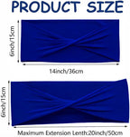 Spandex Royal Blue Chair Sashes Bows 60 Pcs Blue Chair Sashes Elastic Chair Cover Bands Ties Without Buckle for Wedding Birthday Party Ceremoney Events Decoration - Image 2