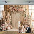 15x10ft Bohemian Pampas Grass Flower Backdrop Retro Boho Flowers Window Photography Background Bridal Shower Anniversary Birthday Baby Shower Decoration by Unknown
