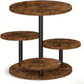 Fushiton Rustic Tiered Dessert Stand Wooden Cupcake Tower, 4-Tier Flower Shaped Cake Stand for Parties, Weddings, and Farmhouse Decor by FUSHITON