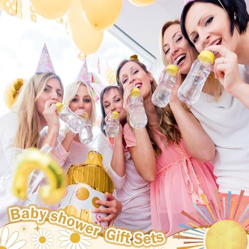 Trelaco 12 Pcs Here Comes The Son Baby Shower Games Bottle Chug Wooden Sign - Image 5