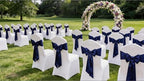Satin Chair Sashes Bows 50 Pack Universal Polyester Chair Ribbons for Wedding Anniversary Retirement Party Birthday Engagement Banquet Graduation Outdoor Events Decor (Navy Blue, 50 pcs) - Image 5