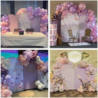 Set of 2 Arch Backdrop Covers Butterfly Theme Birthday Party Decorations Arch Frame Stretchy Cover Pink Purple Baby Shower Fiesta Decor (6FT & 5FT,33) - Image 6