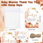 50 Sets Pumpkin Baby Shower Favors for Guests, Little Pumpkin Baby Shower Decorations with 1.5 oz Shot Glasses, Bottle Opener Keychains, Thank You Tags, Organza Bags, Fall Gender Reveal Party Supplies - Image 4