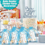 289 Pieces Baby Shower Gifts for Guest Blue Bear Ballpoint Pens and Keychains Favors Bulk Retractable Baby Shower Pens Gender Reveal Greeting Cards Souvenirs Prizes - Image 5