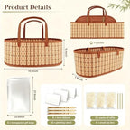 6 Set Baskets for Gifts Empty,Foldable Woven Basket for Gifts with Handles - Image 2