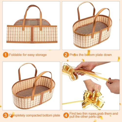 Orchidleaf 12 Set Baskets for Gifts Empty, Woven Bamboo gift baskets empty - Image 4