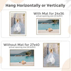 27x40 Metal Picture Frame For Wall With Mat For 24x36, 27''x40'' Aluminum Photo Frames With Tempered Glass For Home Decor, Minimalist Modern Poster Frame Horizontal And Vertical Formats, Bronze - Image 4