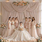 20x10FT Backdrop Curtains with Rod Pockets - Wrinkle Free Photo Stage Backdrop 4 Panels Curtains Drapes for Photography Wedding Party Baby Shower Decorations (Nude Blush) - Image 7