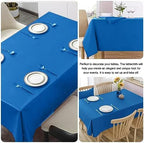 4 Pack Square Table Cloth 52x52 Inch Blue Tablecloth Machine Washable Fabric Polyester Table Cover for Dining, Buffet Parties, Picnic, Events, Weddings and Restaurants（Blue） - Image 5