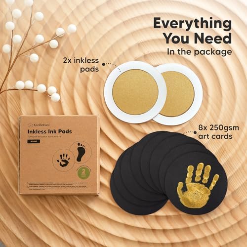KeaBabies Inkless Hand and Footprint Kit and First 5 Years Baby Memory Book Journal - Ink Pad for Baby Hand and Foot Prints - 90 Pages Hardcover First Year Keepsake Milestone Book for Boys, Girls - Image 3