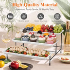 Lifewit 3 Tier Serving Tray for Party, Plastic Tiered Food Serving Platters - Image 5