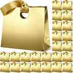 Feifeiya 30 Pcs Medium Gold Gift Bags with Ribbon Handle by Feifeiya