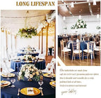 Showgeous 120 Inch Navy Blue Round Tablecloths, Polyester Table Covers - Image 3