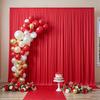 20x16ft Red Backdrop Curtain for Party, 4 Panels Wrinkle Free 16 Foot Long Polyester Photo Backdrop Drapes Photography Background for Wedding Birthday Gathing - Image 6