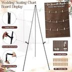 OurWarm Wooden Seating Chart for Wedding Reception Display 23.6x15.7 Inch - Image 2