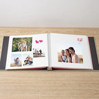 Large Photo Album Self Adhesive Scrapbook Album for 4x6 6x8 8x10 Pictures 12.6"x11" Inch 40 Pages Linen Cover Magnetic Photo Album with A Metallic Pen and DIY Sticker(Grass Green) - Image 2