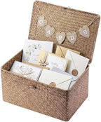 Geelin Seagrass Wedding Card Basket with Card Banner,14 Inch,Coffee by Geelin