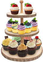Cupcake Stand 3 Tier Cupcake Holder Wood Tiered Tray Rustic Cupcake Stand for Party/Wedding/Birthday/Baby Shower/Decor/Graduation by OwnColor