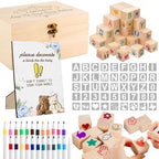 123 PCS Baby Shower Game Kit – Creative Wooden DIY Game with Markers, Fun Activities for Guests, Perfect for Baby Shower Boys & Girls, Interactive Painting & Memory-Making Party Game by Unknown