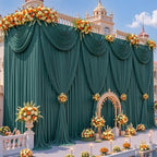 50x15ft Hunter Green Backdrop Curtains for Parties Wedding Photo - Image 5