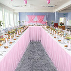 Suppromo 2 Pack 6ft Pink Tulle Table Skirts for Rectangle Tables or Round Tables Pink Tutu Tablecloth Cover for Princess Baby Shower Girls Birthday Party Wedding Cake Dessert Table Decorations - Image 5