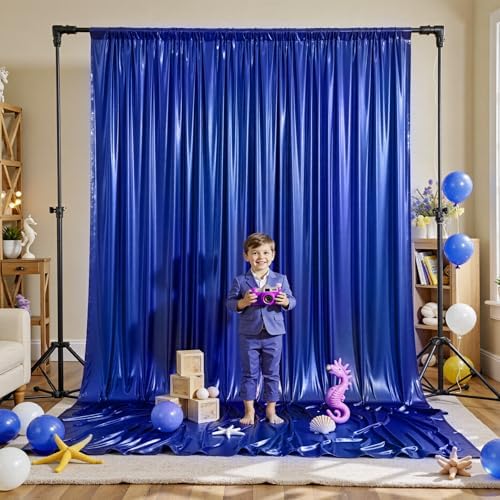 20x10FT Royal Blue Sequin Backdrop Curtain for Party - 4 Panels 5x10FT Wrinkle-Free Shimmer Drapes for Birthday, Wedding, Christmas, Decorations & Photography - Image 7