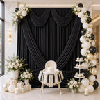 50×10 Black Curtains for Wedding Party Backdrop Decoration-10 Panel 5×10ft - Image 6