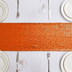 6PCS 12x108 Inch Sequin Table Runner Orange Glitter Table Runner for Party, Wedding, Bridal Baby Shower, Event Decorations（6PCS, 12x108 Inch, Orange） - Image 2