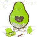 Baby Shower Guest Book Alternative Wooden Drop Box Frame Keepsake Avocado by Handmade