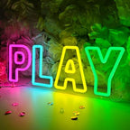 SYLHOME Play Led Neon Light Sign Colorful Kids Room Playroom Wall Decor - Image 3