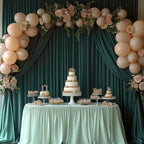 30x10FT Dark Green Backdrop Curtains for Wedding Parties, Wrinkle Free Photo Backdrop Curtains for Wedding Birthday Party Baby Shower, Fabric Drape with Rod Pockets 5ft x 10ft, 6 Panels - Image 6