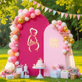 Pink Arch Backdrop Cover Set of 2 Party Wedding Arch Covers Stretchy Backdrop 7.2FT 6FT Decorations Baby Shower Bridal Shower Photo Birthday Hot Pink Arch Stand Cover Spandex by LittleFunny