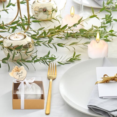 Threlaco 24 Sets Rose Candle Wedding Favors for Guests, Wedding Gifts - Image 5