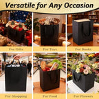 Addblu 30 Pack Black Gift Bags with Handles - Image 6