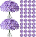 65Pcs Purple Hydrangea Artificial Flowers Bulk，Realistic Silk Fake Flowers with Stems，Faux Hydrangea Flowers for Wedding Home Decor Centerpieces Living Room Garden Party Baby Shower Decoration by Cherica