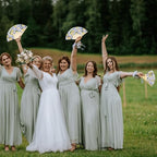 Aodaer 50 Pack Coastal Lemon Printed Folding Hand Fans with Organza Bags Bulk Wooden Storage Box Retro Mediterranean Paper Fans Capri Handheld Fan for Bridal Shower Wedding Bridesmaid Gifts - Image 6