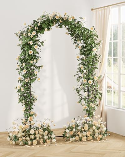 Wedding Arch, Metal Arch Backdrop Stand, Garden Arch, Black, 7.2FT - Image 3