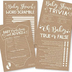 50 Rustic Baby Prediction And Advice Cards, Trivia Games, etc, 25 Love or Labor, Boobs Or Baby Butts Game - 6 Double Sided Cards Baby Shower Games Funny, Baby Shower Party Supplies - Image 3