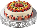 Wenqik 14 Inch Cake Stand Round Metal Cupcake by Wenqik