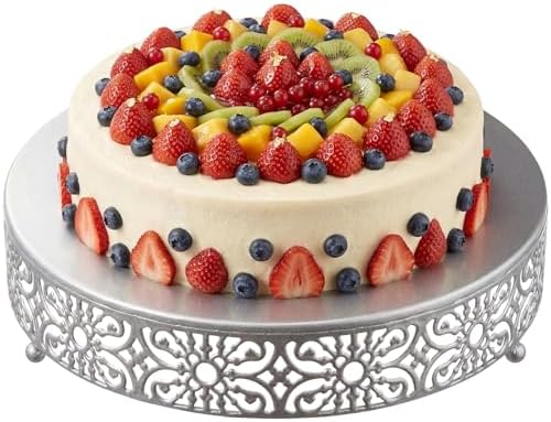 Wenqik 14 Inch Cake Stand Round Metal Cupcake by Wenqik