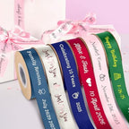 Personalized Ribbon Roll for Gift Wrapping with Text,3/4" Wide Custom Wedding Favors for Guests with Printed Name,Customzied Wrap Fabric Ribbon, Customizable Birthday Baby Shower Bridal Party Supplies by Unknown