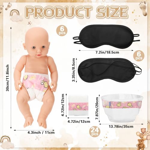 37 Pcs Baby Shower Diaper Changing Game Supplies, Minimalist - Image 2